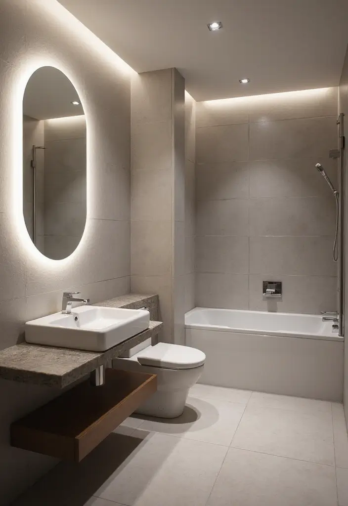 25 Bathroom Lighting Ideas That Instantly Upgrade Your Space 25 25 Bathroom Lighting Ideas That Instantly Upgrade Your Space - 25. Smart LED Panels