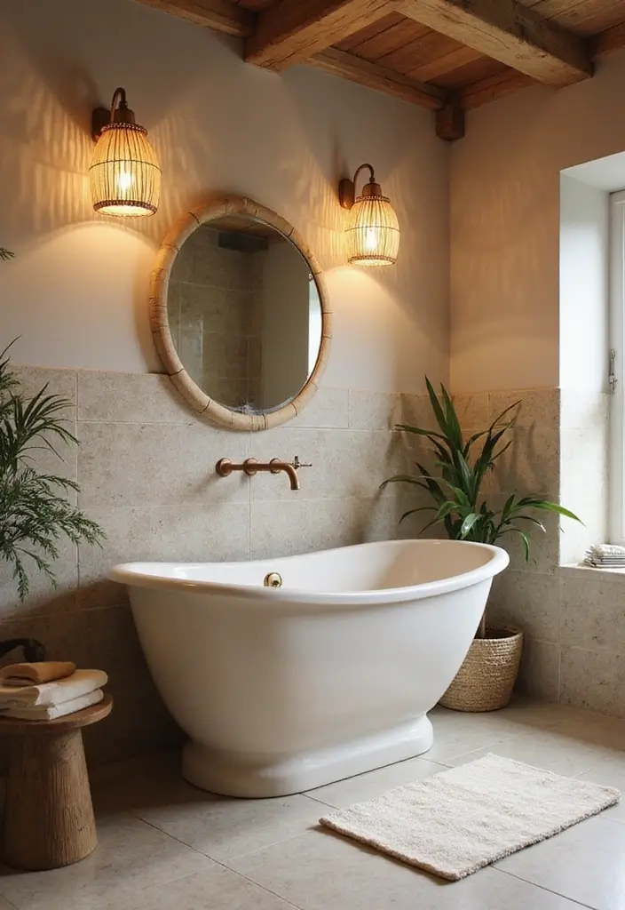 25 Bathroom Lighting Ideas That Instantly Upgrade Your Space 9 25 Bathroom Lighting Ideas That Instantly Upgrade Your Space - 9. Bamboo Lighting Fixtures