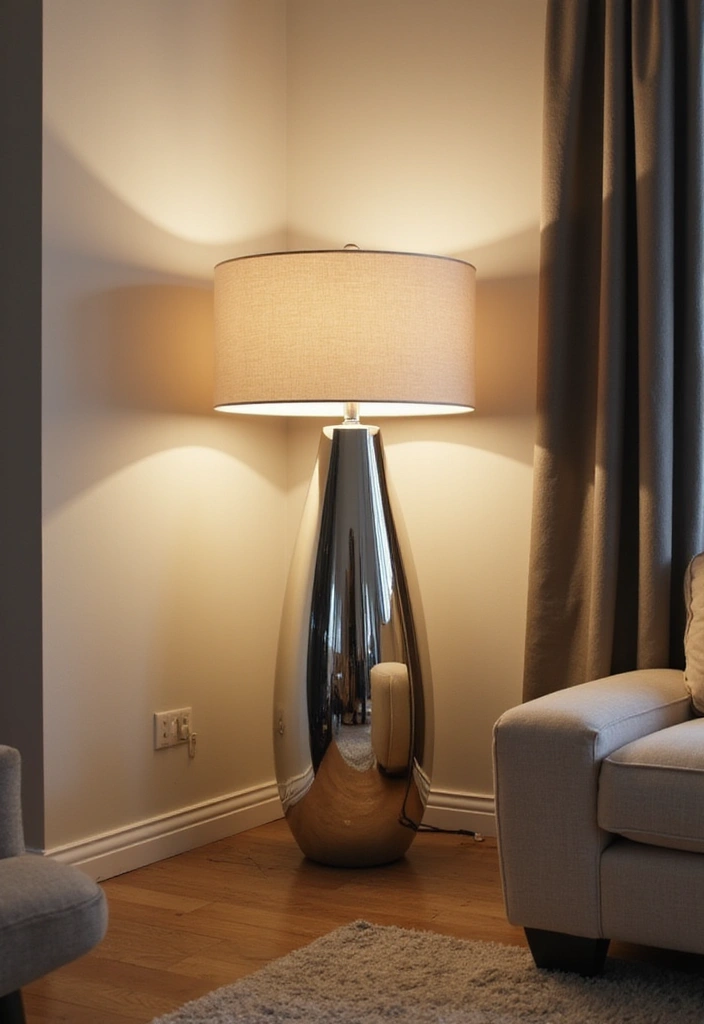 25 Corner Lighting Designs to Brighten Unused Spaces - 17. Mirrored Corner Lamps