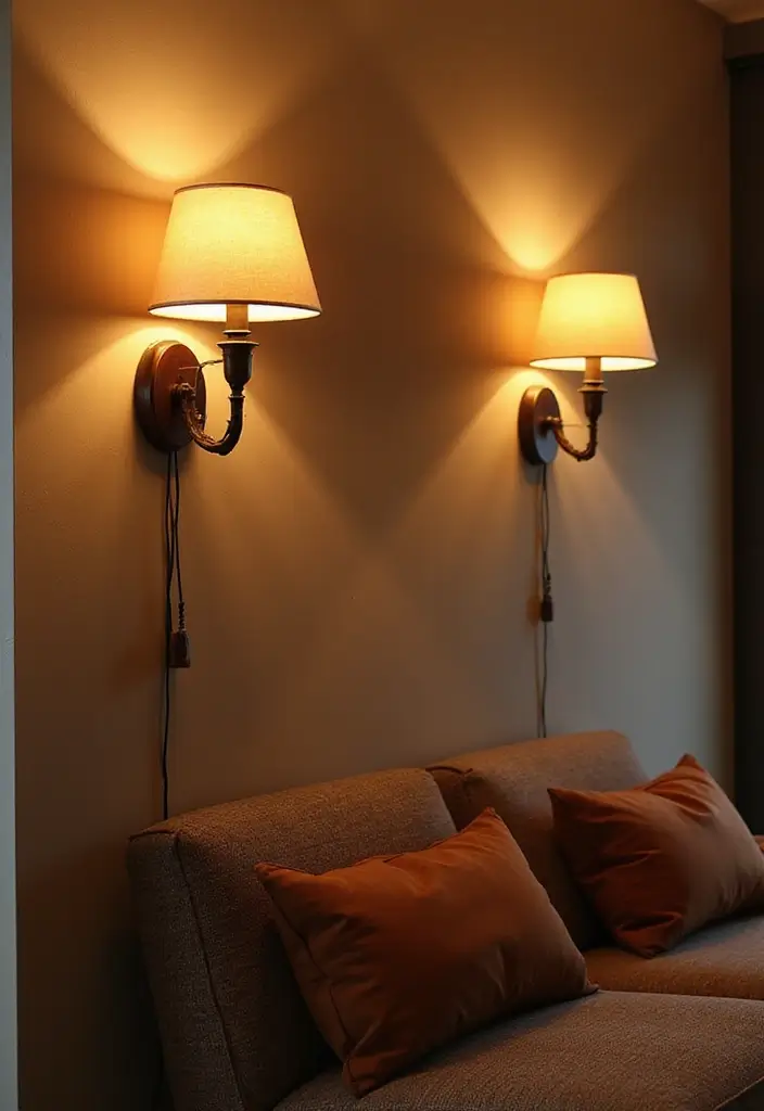 25 Corner Lighting Designs to Brighten Unused Spaces - 2. Wall Sconces for Subtle Ambiance