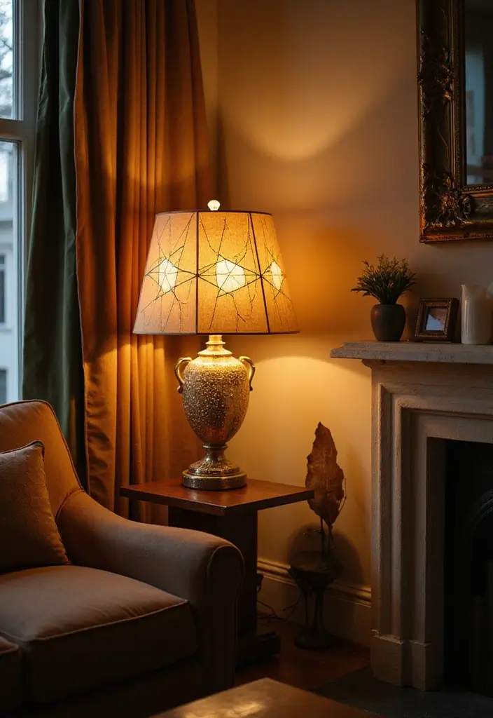25 Corner Lighting Designs to Brighten Unused Spaces - 5. Art Deco Inspired Lamps