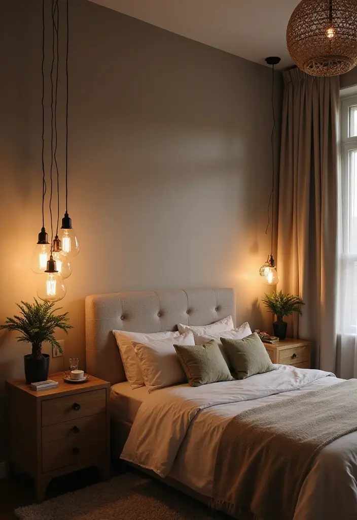 25 Cozy Bedroom Lighting Designs You’ll Fall in Love With 12 25 Cozy Bedroom Lighting Designs You’ll Fall in Love With - 12. Pendant Lights Over Nightstands