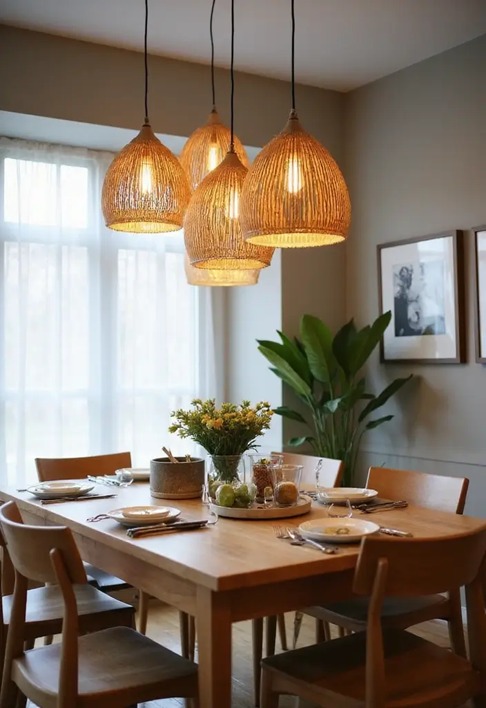 25 Dining Room Lighting Ideas for Every Design Style - 1. Eco-Friendly Pendant Lights