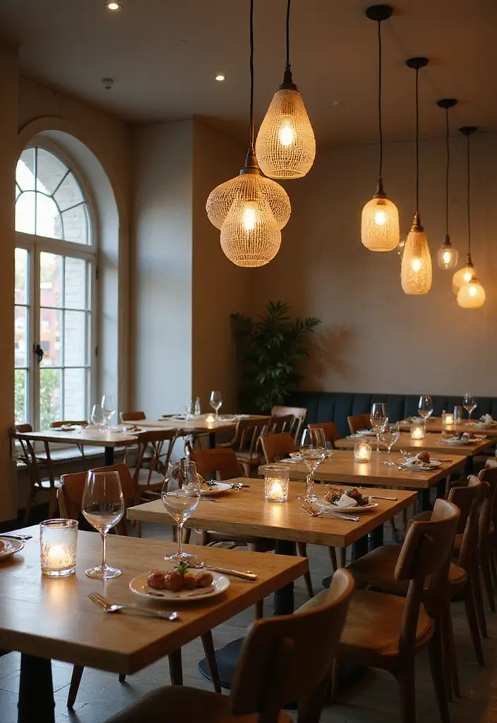 25 Dining Room Lighting Ideas for Every Design Style - 14. Curved Fixtures for Elegance