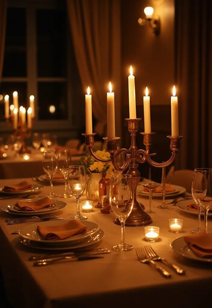 25 Dining Room Lighting Ideas for Every Design Style - 17. LED Candelabra for Romantic Vibes