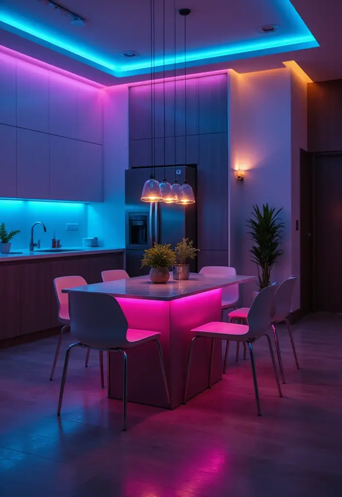 25 Dining Room Lighting Ideas for Every Design Style - 9. Smart Lighting Solutions