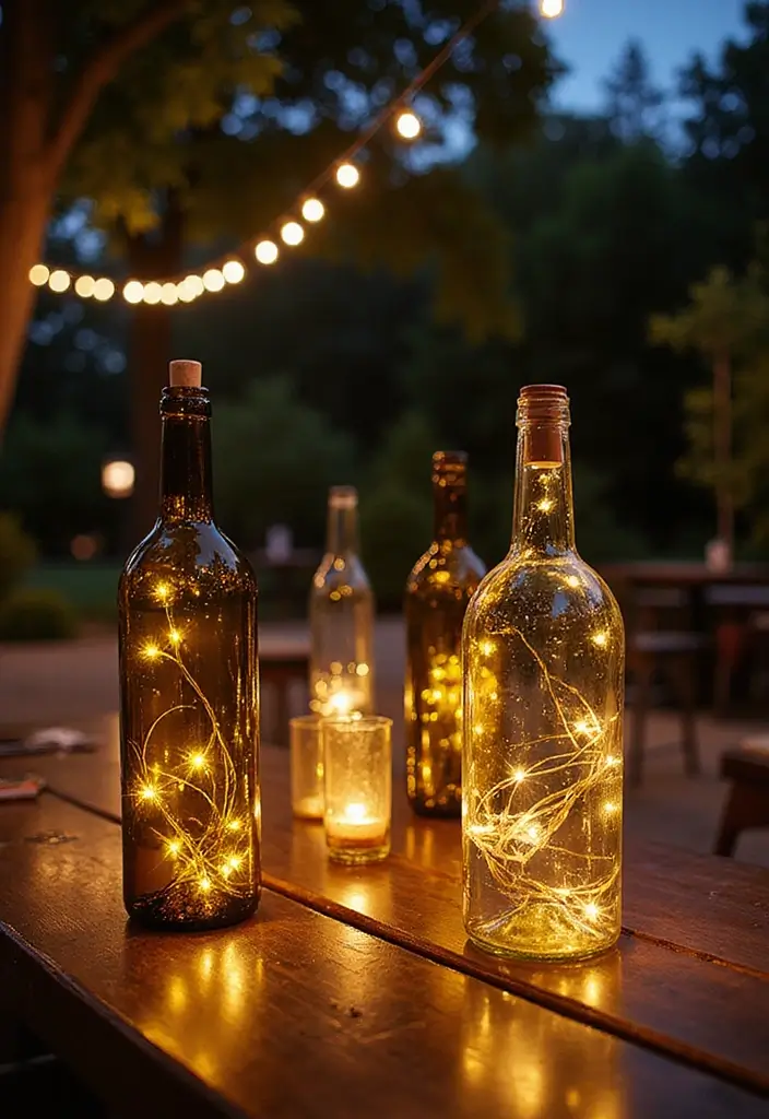 25 Diwali Outdoor Lighting Ideas for a Festive Glow 22 25 Diwali Outdoor Lighting Ideas for a Festive Glow - 22. Recycled Wine Bottle Lights: Classy Touch