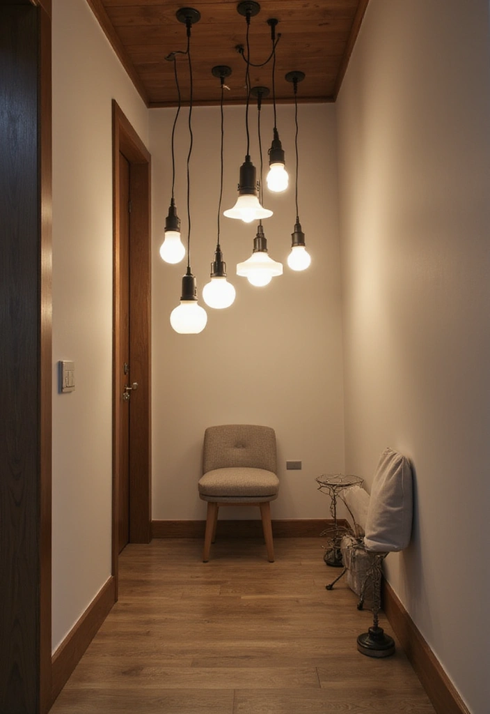 25 Landing Lighting Designs That Keep Spaces Bright 16 25 Landing Lighting Designs That Keep Spaces Bright - 16. Pendant Light Groupings