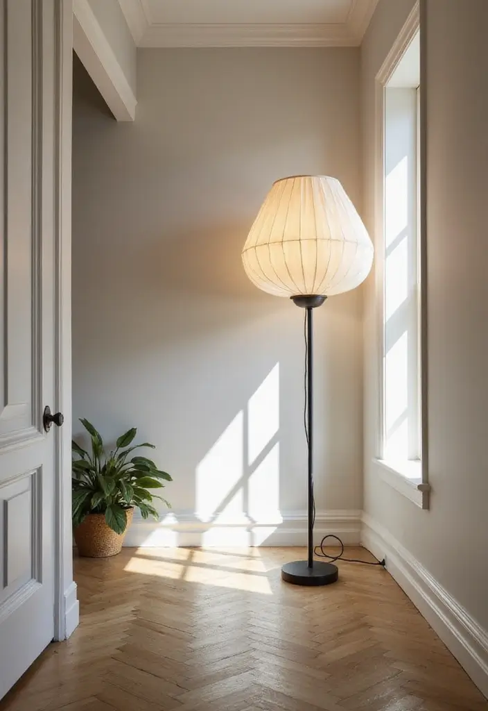 25 Landing Lighting Designs That Keep Spaces Bright 18 25 Landing Lighting Designs That Keep Spaces Bright - 18. Statement Floor Lamps