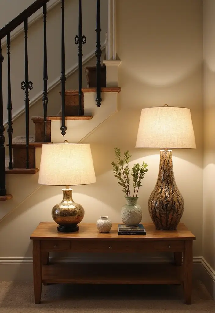 25 Landing Lighting Designs That Keep Spaces Bright 24 25 Landing Lighting Designs That Keep Spaces Bright - 24. Artistic Table Centerpieces