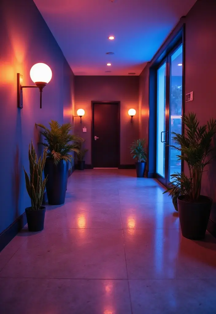 25 Landing Lighting Designs That Keep Spaces Bright 6 25 Landing Lighting Designs That Keep Spaces Bright - 6. Smart Lighting Solutions