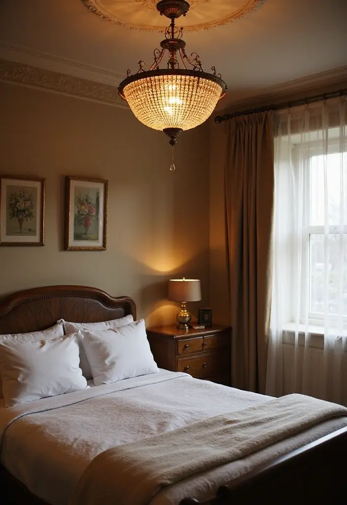 25 Lighting Bedroom Ideas That Make Your Space Cozy and Stylish 14 25 Lighting Bedroom Ideas That Make Your Space Cozy and Stylish - 14. Vintage Ceiling Fixtures