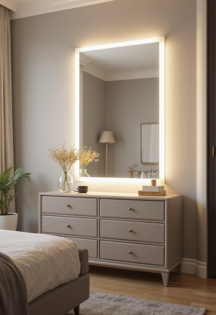 25 Lighting Bedroom Ideas That Make Your Space Cozy and Stylish 15 25 Lighting Bedroom Ideas That Make Your Space Cozy and Stylish - 15. Lighted Mirrors