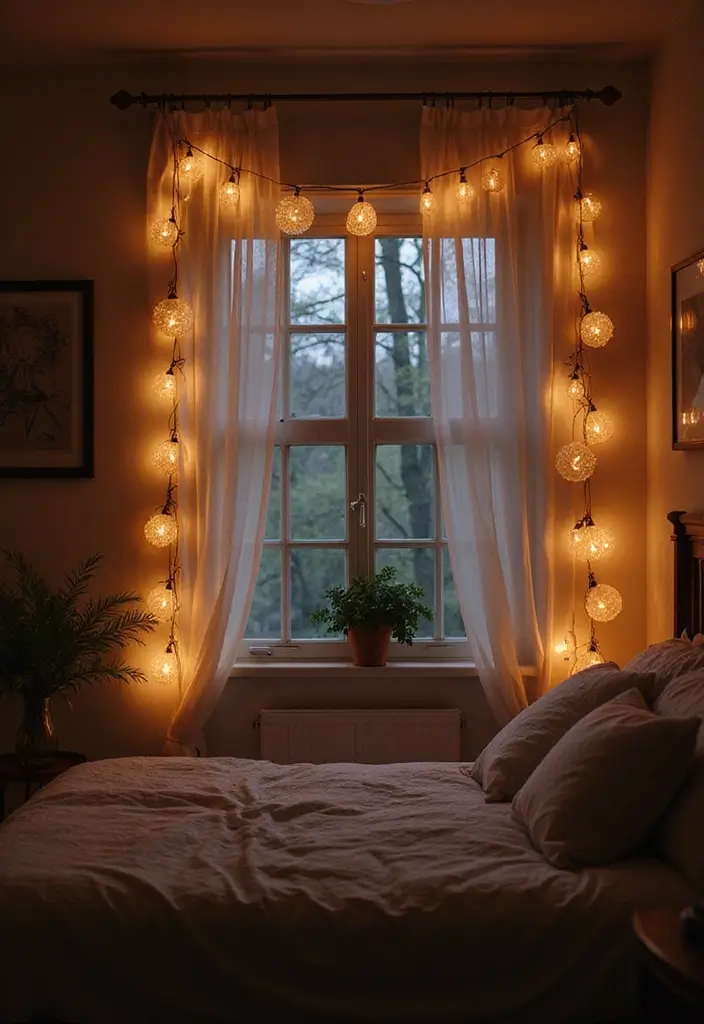 25 Lighting Bedroom Ideas That Make Your Space Cozy and Stylish 16 25 Lighting Bedroom Ideas That Make Your Space Cozy and Stylish - 16. Lantern String Lights