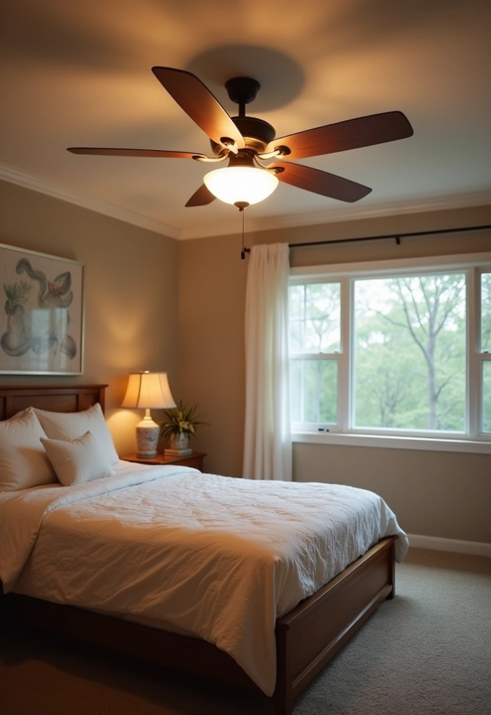 25 Lighting Bedroom Ideas That Make Your Space Cozy and Stylish 19 25 Lighting Bedroom Ideas That Make Your Space Cozy and Stylish - 19. Ceiling Fans with Lights
