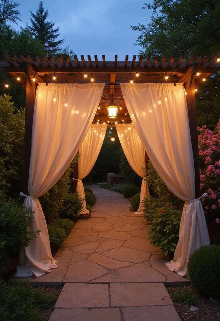 25 Pergola Lighting Ideas for Magical Evenings Outdoors 13 25 Pergola Lighting Ideas for Magical Evenings Outdoors - 13. Overhead String Canopies