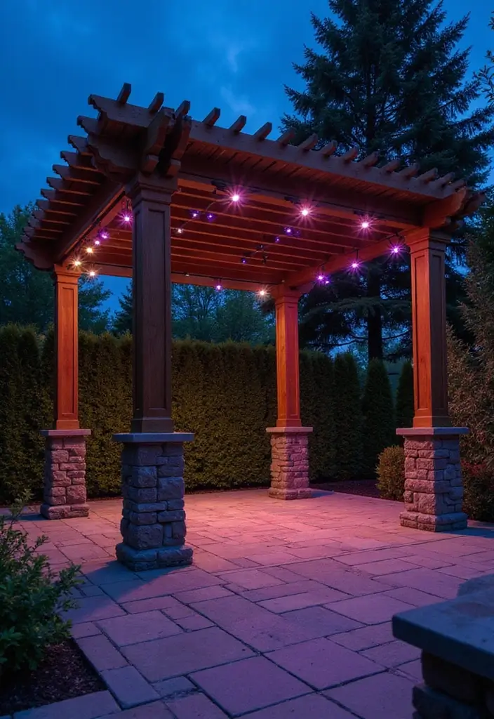 25 Pergola Lighting Ideas for Magical Evenings Outdoors 21 25 Pergola Lighting Ideas for Magical Evenings Outdoors - 21. Adjustable Mood Lighting
