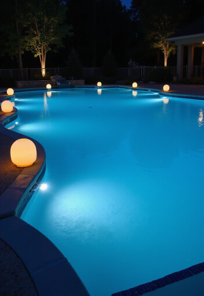 25 Pool Lighting Ideas That Turn Nights Into Magic 19 25 Pool Lighting Ideas That Turn Nights Into Magic - 19. Illuminated Pool Markers