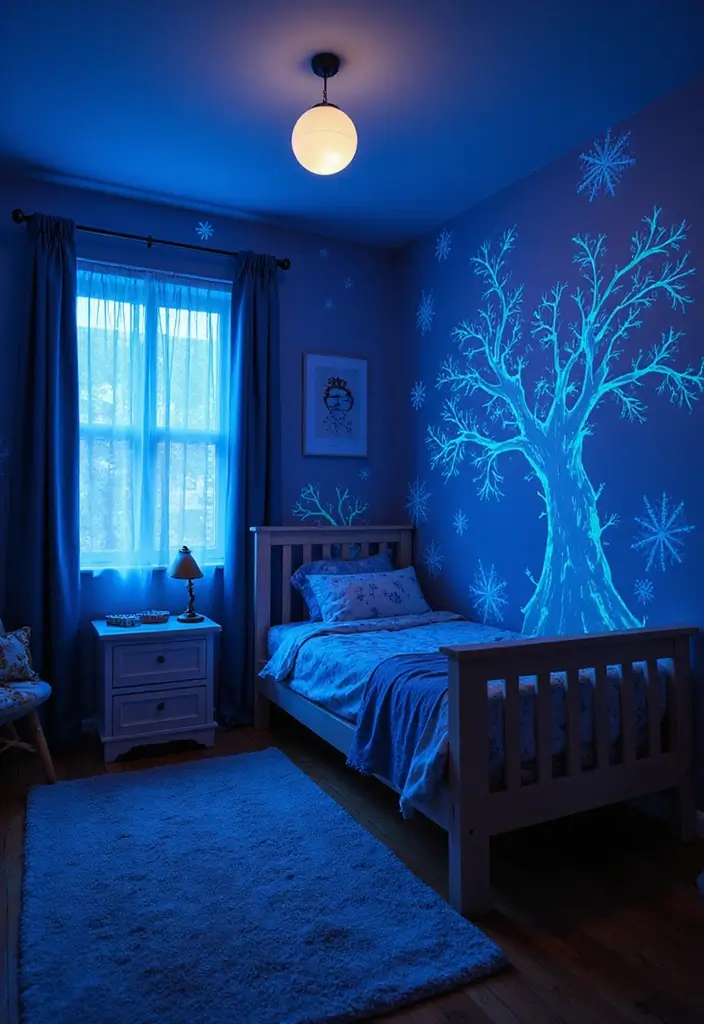 25 Room Lighting Ideas That Change Atmosphere Instantly 20 25 Room Lighting Ideas That Change Atmosphere Instantly - 20. Glow-in-the-Dark Paint