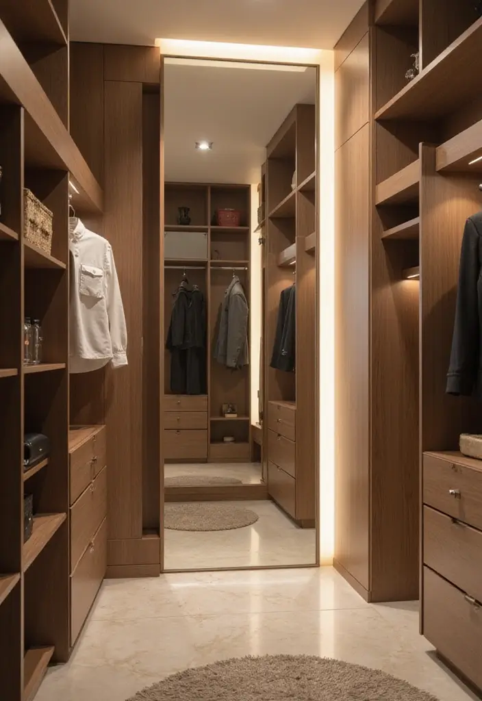 26 Closet Lighting Ideas That Make Organizing Easier 11 26 Closet Lighting Ideas That Make Organizing Easier - 11. Lighting with Integrated Mirrors