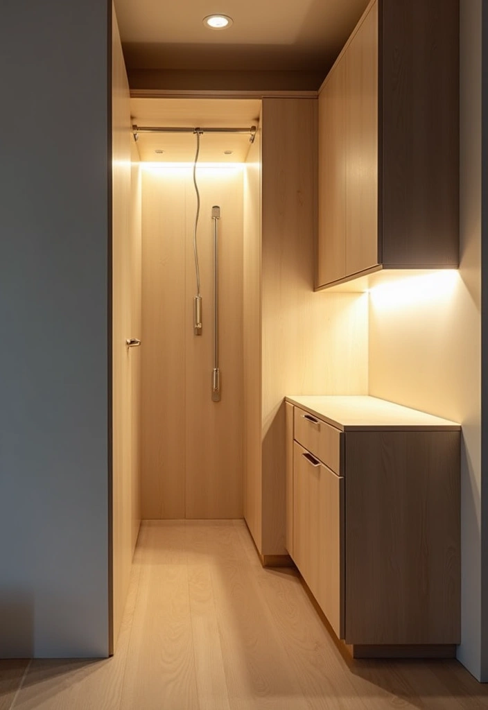 26 Closet Lighting Ideas That Make Organizing Easier 14 26 Closet Lighting Ideas That Make Organizing Easier - 14. Under-Cabinet Lighting for Small Spaces