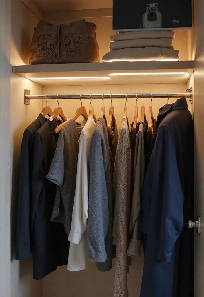 26 Closet Lighting Ideas That Make Organizing Easier 24 26 Closet Lighting Ideas That Make Organizing Easier - 24. Illuminated Closet Rods for Visibility