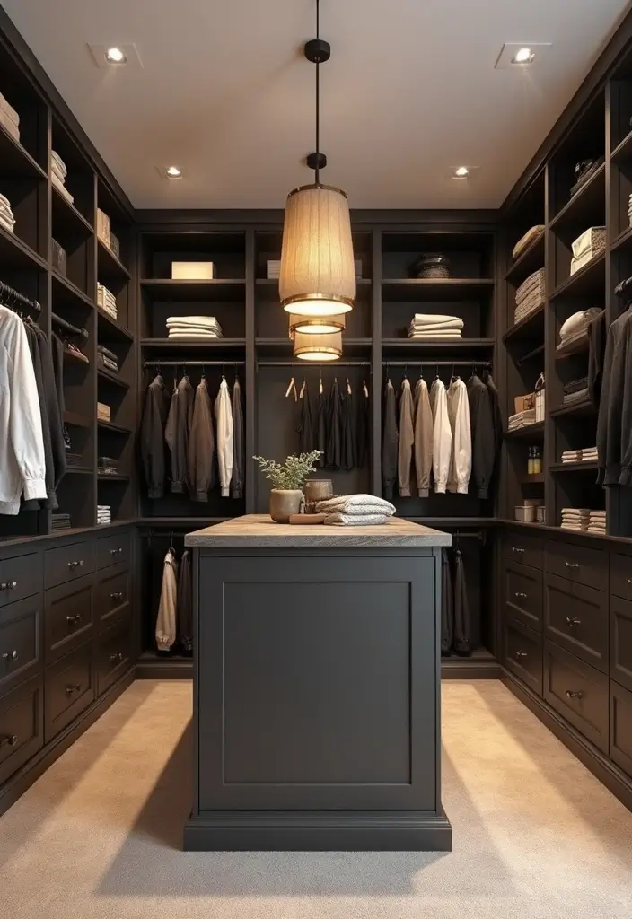 26 Closet Lighting Ideas That Make Organizing Easier 4 26 Closet Lighting Ideas That Make Organizing Easier - 4. Chic Pendant Lights