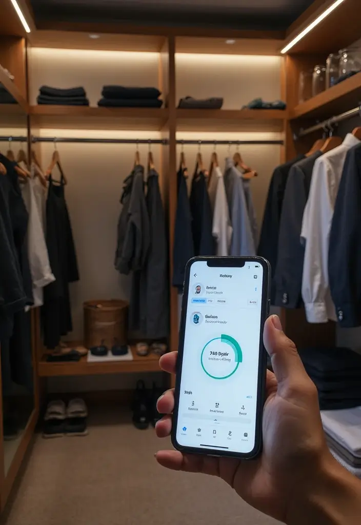 26 Closet Lighting Ideas That Make Organizing Easier 6 26 Closet Lighting Ideas That Make Organizing Easier - 6. Smart Lighting Solutions