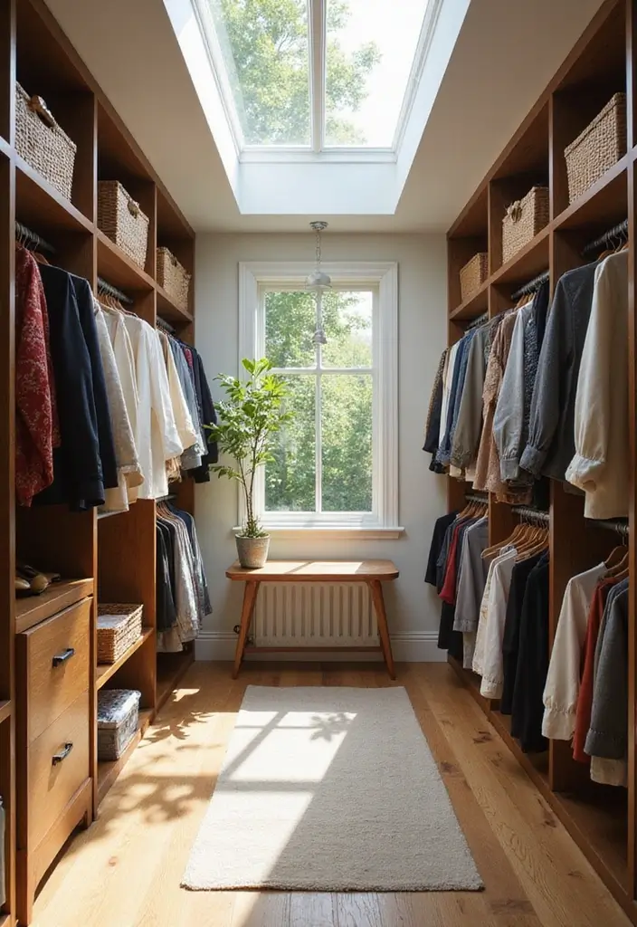 26 Closet Lighting Ideas That Make Organizing Easier 9 26 Closet Lighting Ideas That Make Organizing Easier - 9. Natural Light Solutions