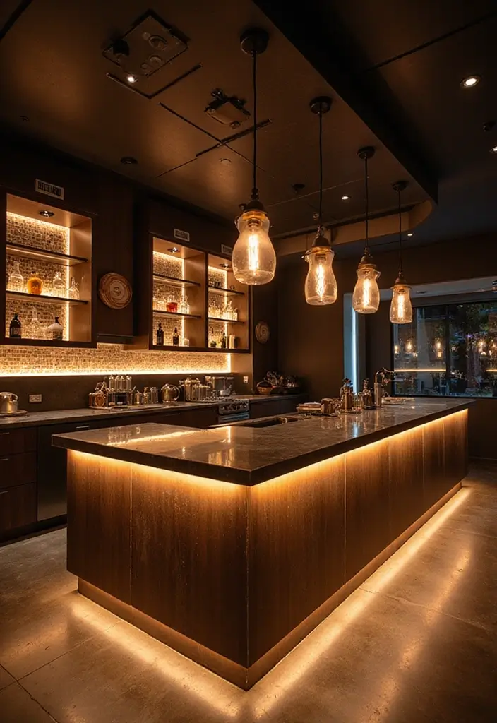 26 Kitchen Bar Lighting Tips for a Chic Entertaining Space 12 26 Kitchen Bar Lighting Tips for a Chic Entertaining Space - 13. Go for Unique Shapes