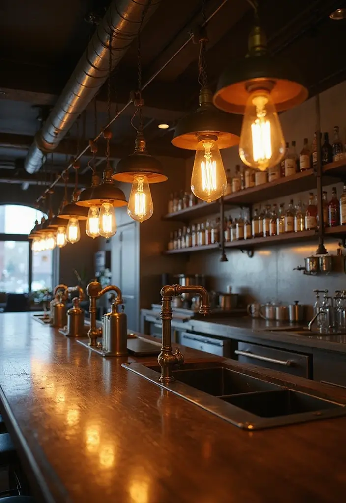 26 Kitchen Bar Lighting Tips for a Chic Entertaining Space 3 26 Kitchen Bar Lighting Tips for a Chic Entertaining Space - 3. Industrial Style Fixtures