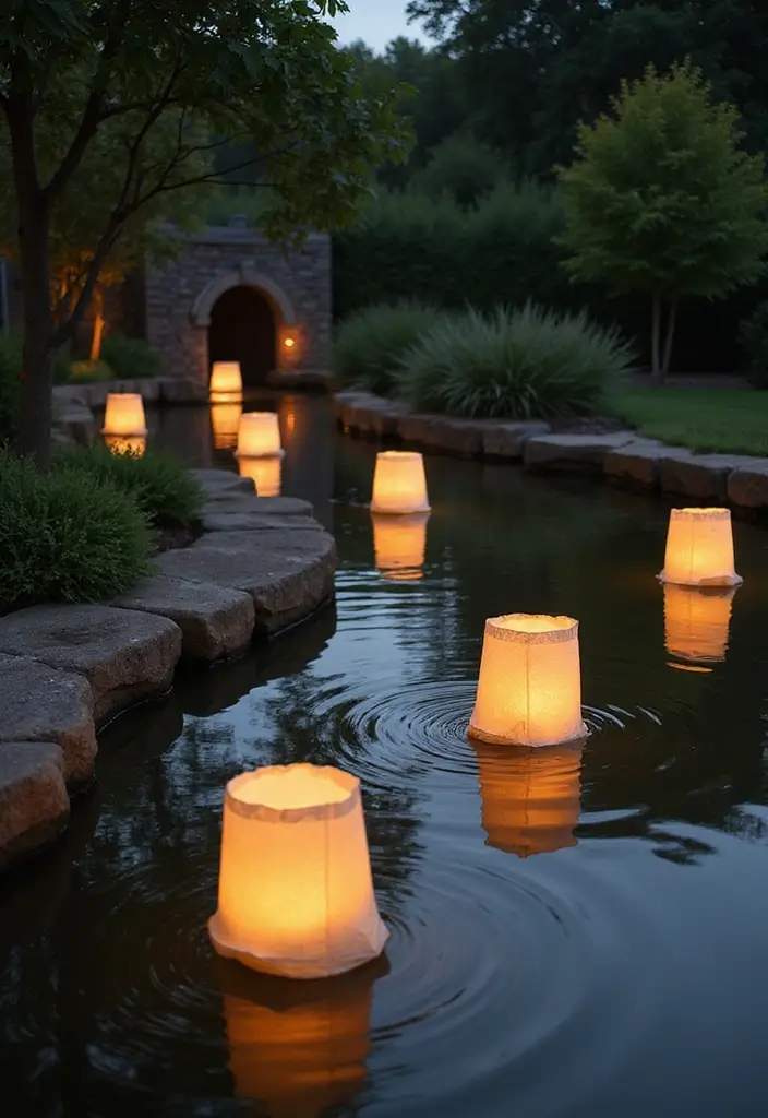 26 Outdoor Solar Lighting Ideas That Save Energy and Shine 22 26 Outdoor Solar Lighting Ideas That Save Energy and Shine - 22. Solar Lanterns on Water for Magical Reflection