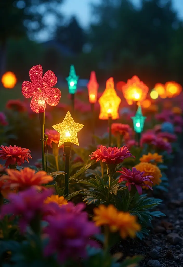 26 Outdoor Solar Lighting Ideas That Save Energy and Shine 5 26 Outdoor Solar Lighting Ideas That Save Energy and Shine - 5. Solar Garden Stakes for Fun and Flair