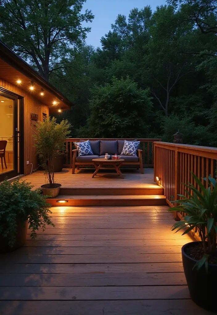 26 Outdoor Solar Lighting Ideas That Save Energy and Shine 7 26 Outdoor Solar Lighting Ideas That Save Energy and Shine - 7. Solar Deck Lights for Functional Elegance
