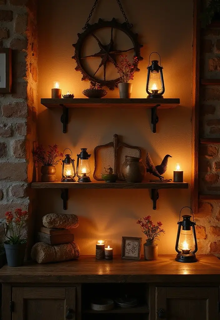 26 Shelf Lighting Ideas That Highlight Every Detail 9 26 Shelf Lighting Ideas That Highlight Every Detail - 9. Wall-Mounted Battery Lanterns