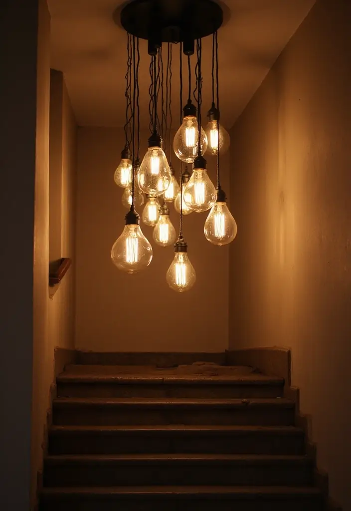 26 Staircase Lighting Designs That Transform Your Hallway Look 3 26 Staircase Lighting Designs That Transform Your Hallway Look - 3. Pendant Lights