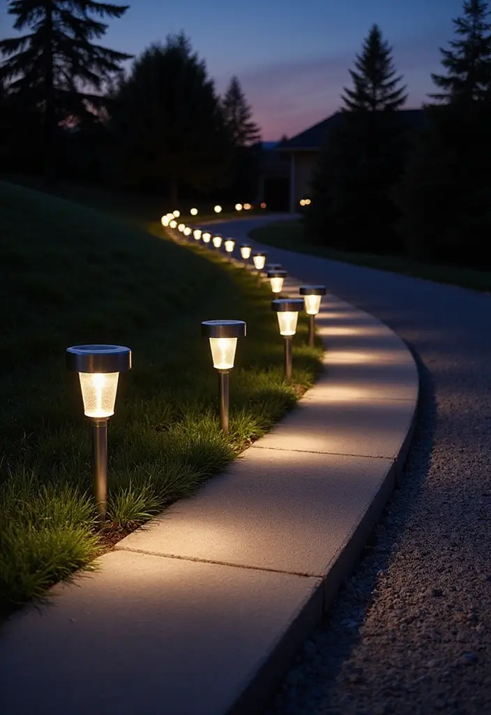 26 Steps Lighting Designs That Combine Safety and Style - 1. Solar-Powered Step Lights