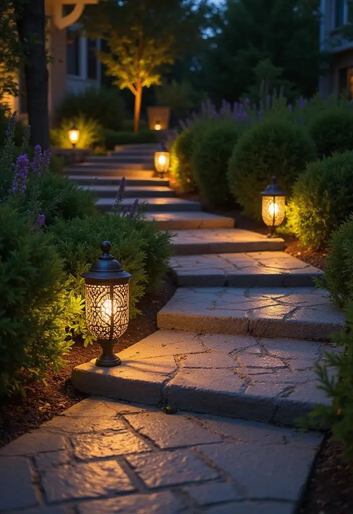 26 Steps Lighting Designs That Combine Safety and Style - 11. Vintage Style Step Lights
