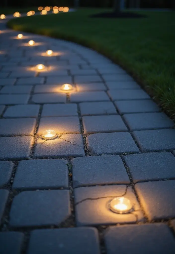 26 Steps Lighting Designs That Combine Safety and Style - 19. Paver Lights