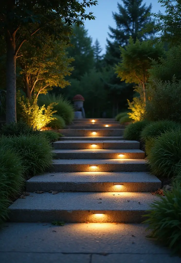 26 Steps Lighting Designs That Combine Safety and Style - 20. Eco-Friendly Step Lights