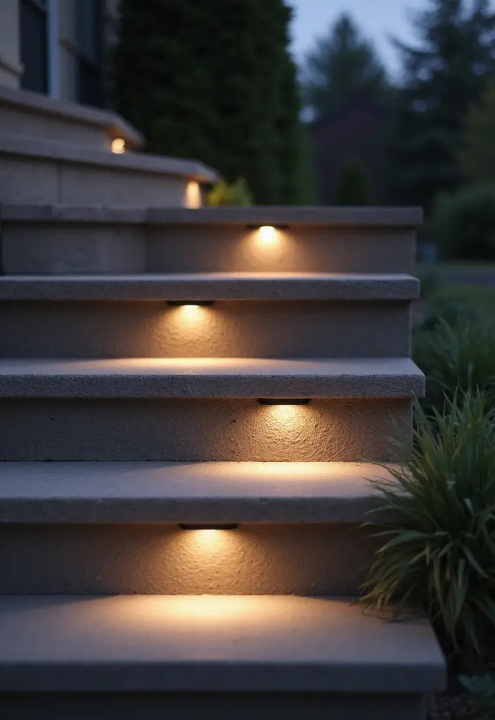 26 Steps Lighting Designs That Combine Safety and Style - 3. Recessed Step Lighting
