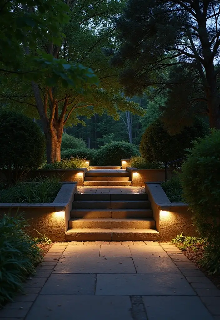 26 Steps Lighting Designs That Combine Safety and Style - 9. Pathway Lighting