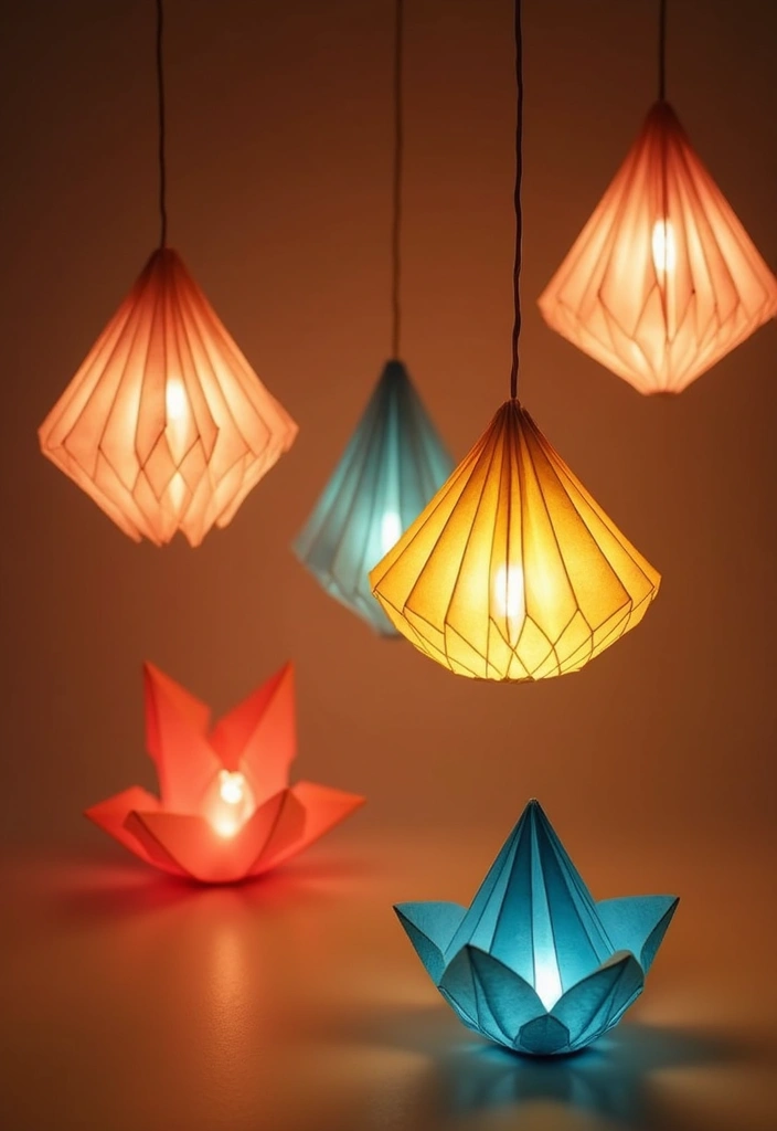 26 Unique Lighting Ideas That You Haven’t Seen Before 11 26 Unique Lighting Ideas That You Haven’t Seen Before - 11. Origami Lamps