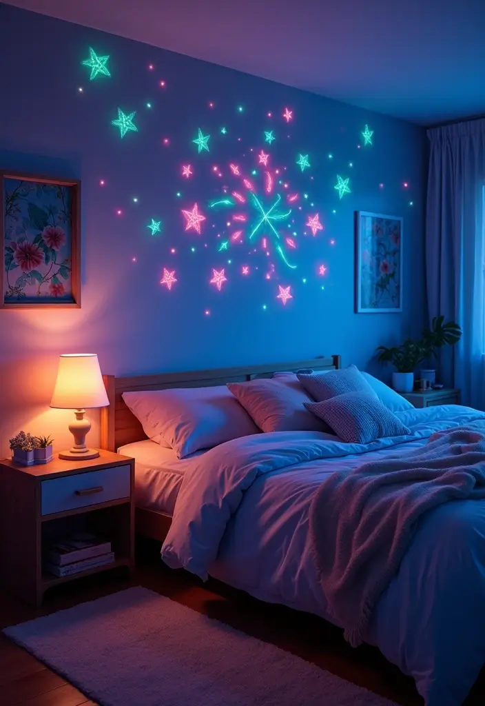 26 Unique Lighting Ideas That You Haven’t Seen Before 26 26 Unique Lighting Ideas That You Haven’t Seen Before - 26. Glow-in-the-Dark Paint Lights
