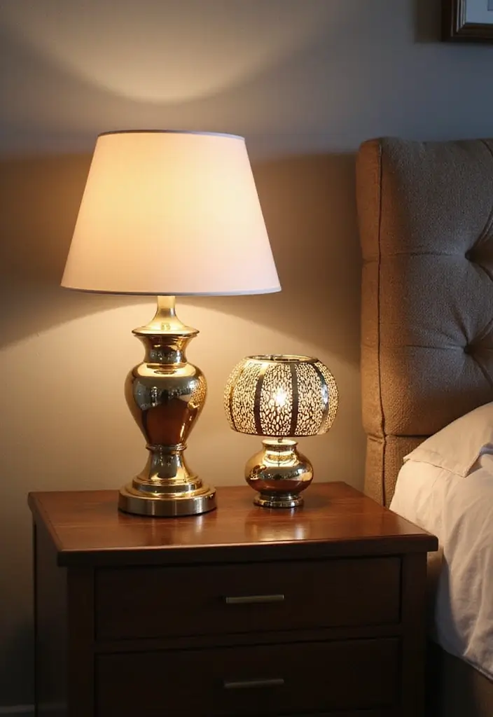 27 Apartment Lighting Ideas That Make Small Spaces Shine - 11. Unique Table Lamps as Statement Decor