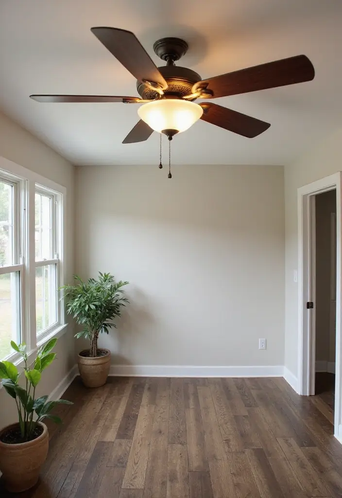 27 Apartment Lighting Ideas That Make Small Spaces Shine - 16. Decorative Ceiling Fans with Lights