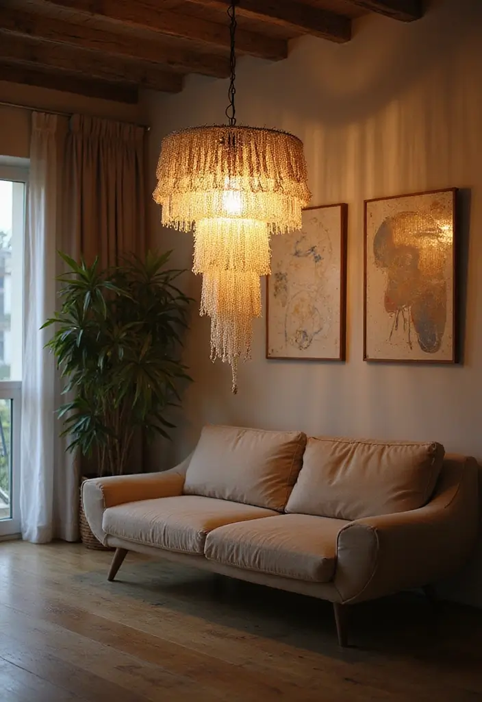 27 Apartment Lighting Ideas That Make Small Spaces Shine - 18. Artful Light Fixtures