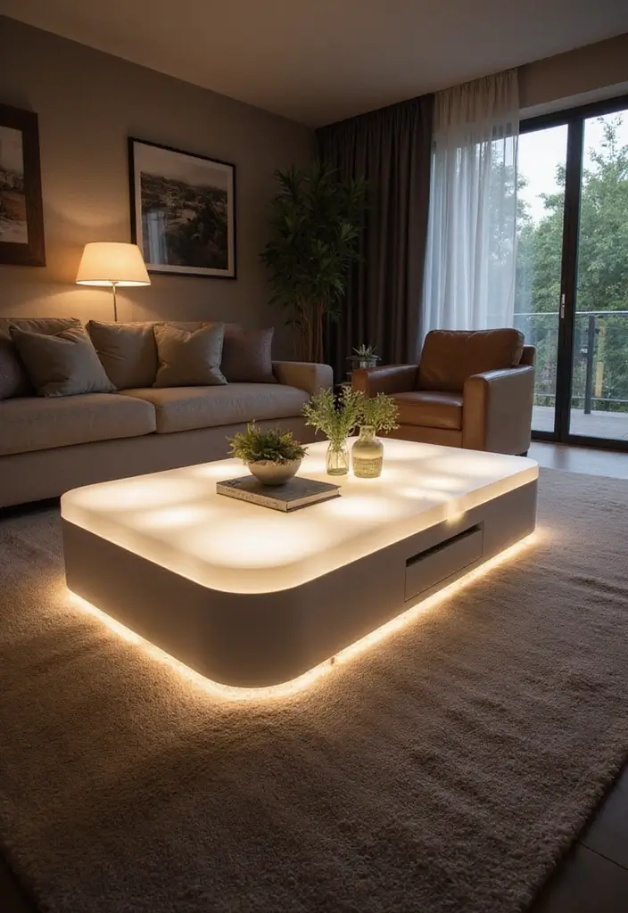 27 Apartment Lighting Ideas That Make Small Spaces Shine - 20. Light-Up Furniture Pieces