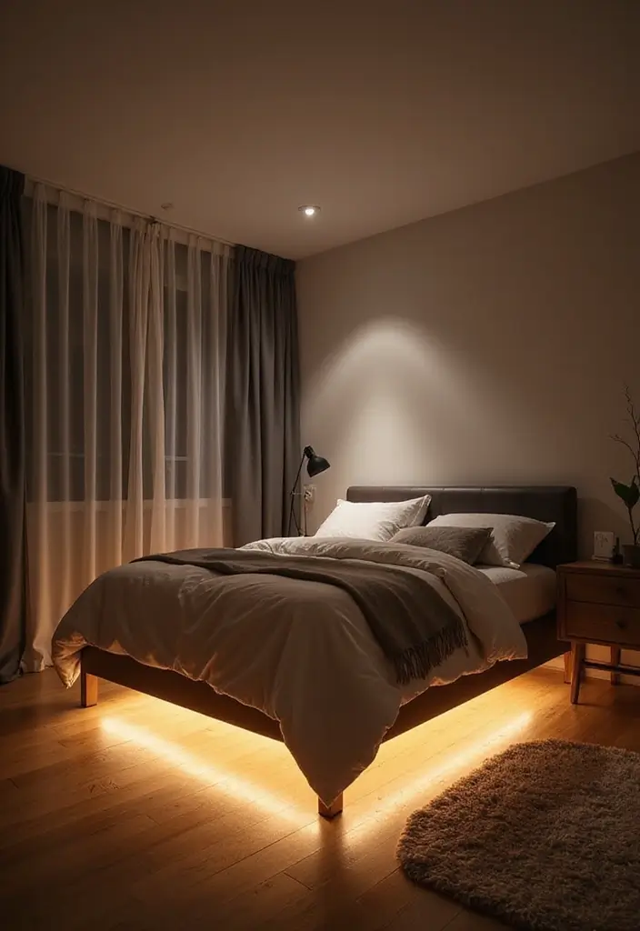 27 Bedroom LED Lighting Ideas You’ll Love for Modern Vibes 1 27 Bedroom LED Lighting Ideas You’ll Love for Modern Vibes - 1. Under-Bed LED Lighting