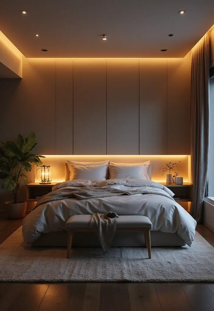 27 Bedroom LED Lighting Ideas You’ll Love for Modern Vibes 14 27 Bedroom LED Lighting Ideas You’ll Love for Modern Vibes - 14. LED Light Strips Behind Furniture